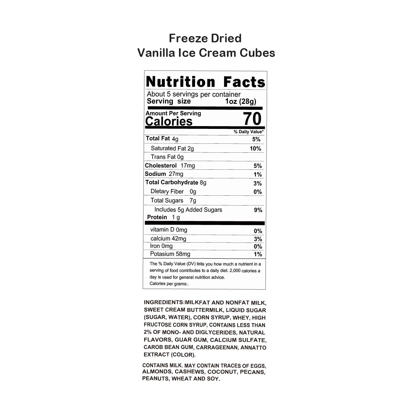 G-BOX FREEZE DRIED ICE CREAM CUBES (VANILLA)-G-BOX