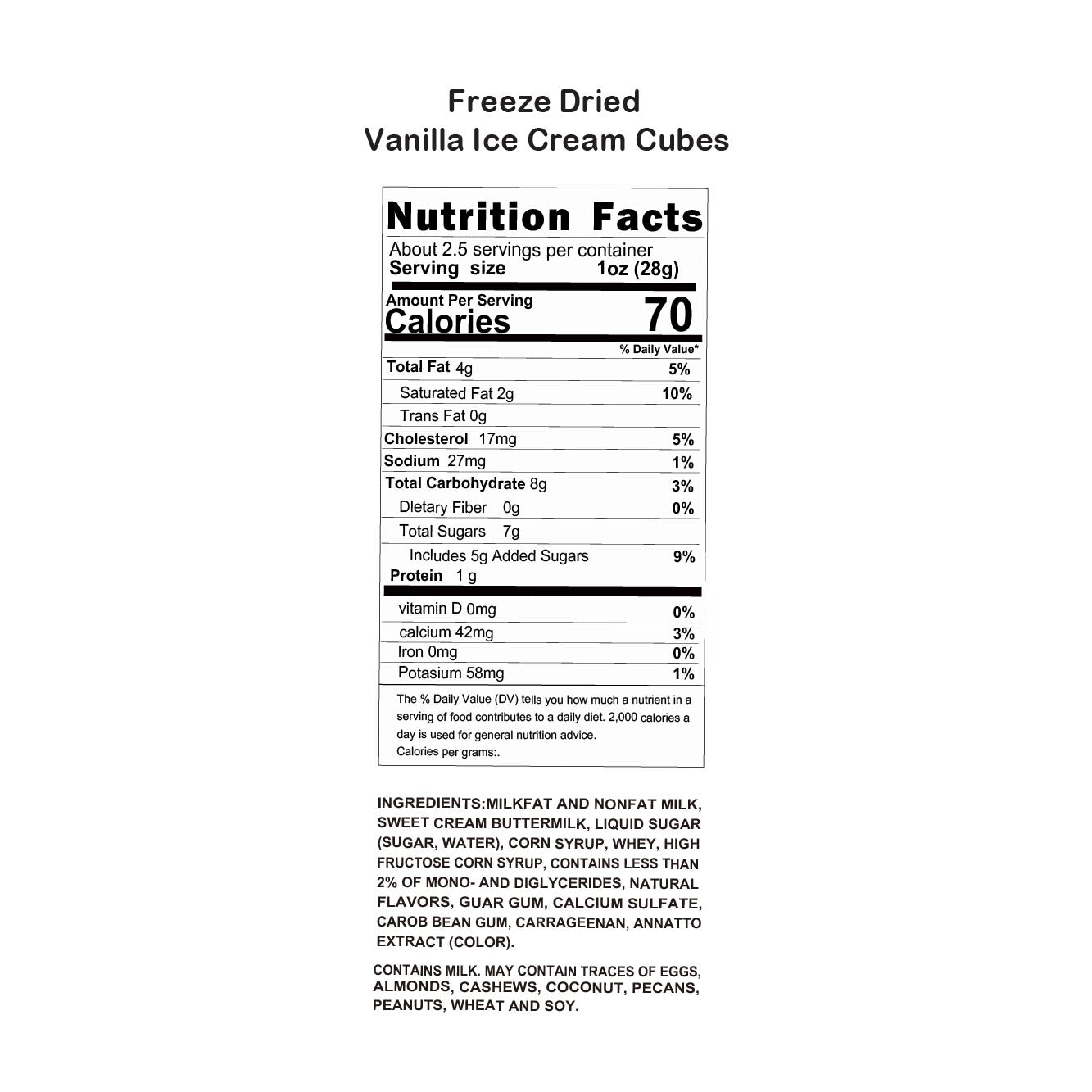 G-BOX FREEZE DRIED ICE CREAM CUBES (VANILLA)-G-BOX