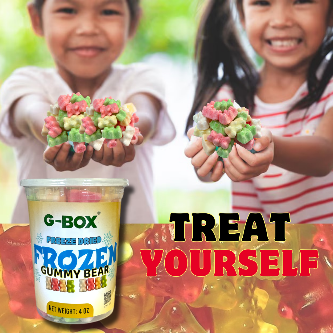 G-BOX FREEZE DRIED FROZEN GUMMY BEARS (LEMON LIME FLAVOR)-G-BOX