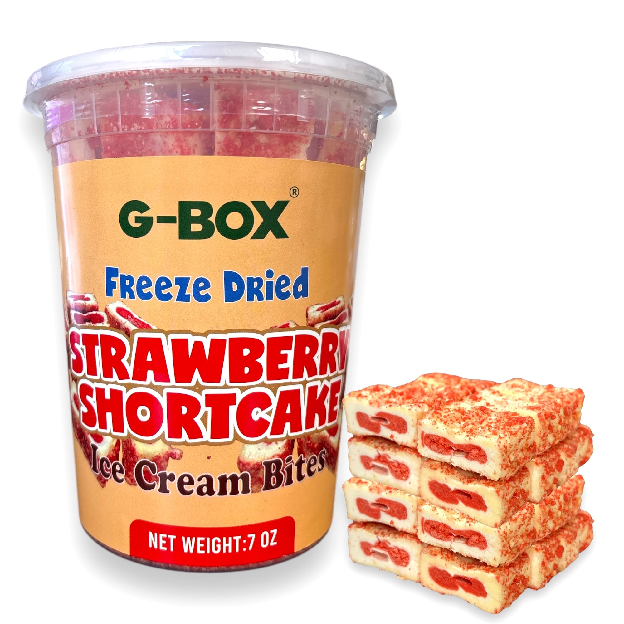 G-BOX FREEZE DRIED STRAWBERRY SHORTCAKE ICE CREAM BITES-G-BOX