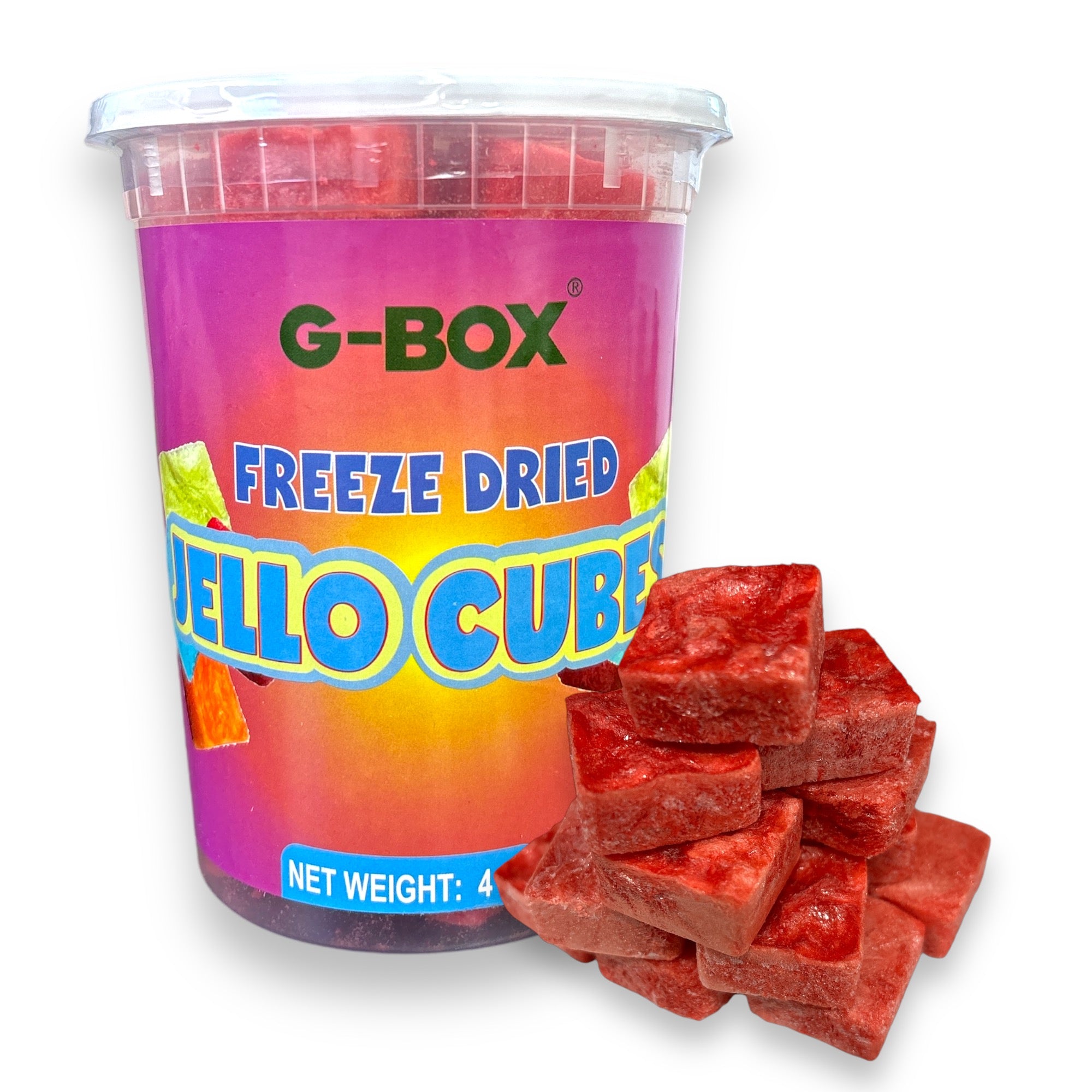 G-BOX FREEZE DRIED JELLO CUBES (CHERRY)-G-BOX