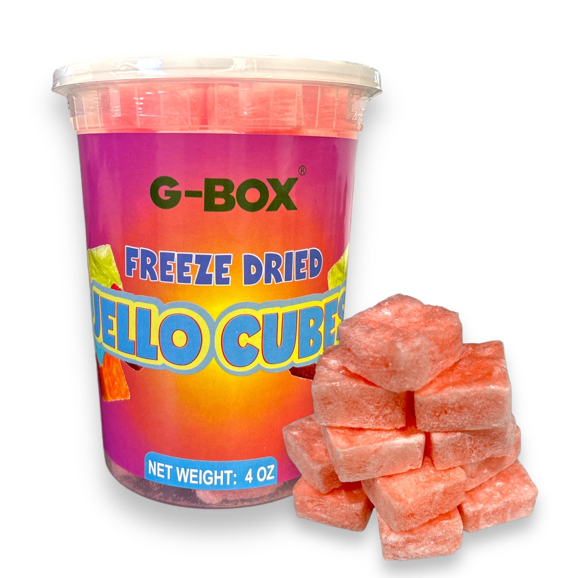 G-BOX FREEZE DRIED JELLO CUBES (PEACH)-G-BOX