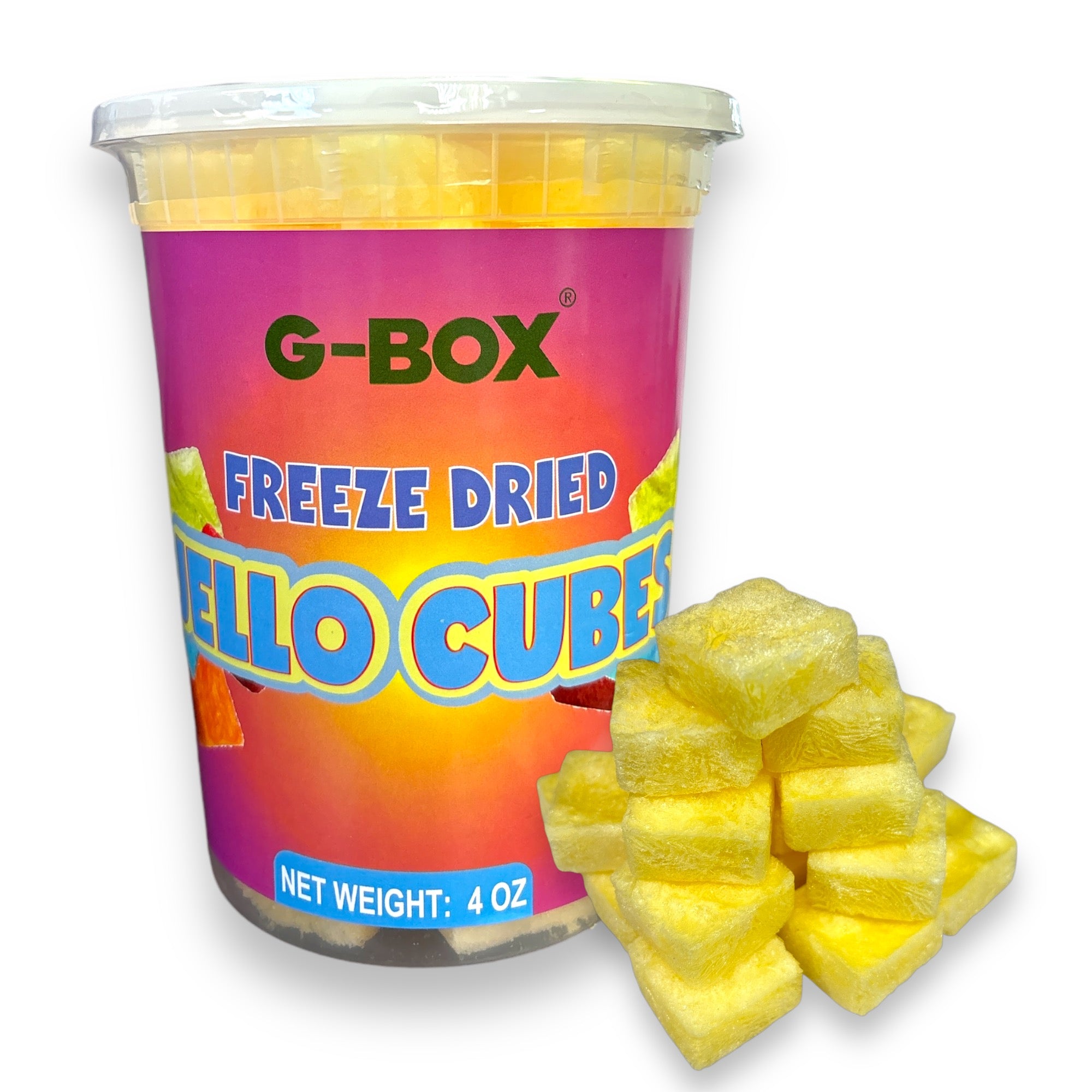 G-BOX FREEZE DRIED JELLO CUBES (PINEAPPLE)-G-BOX