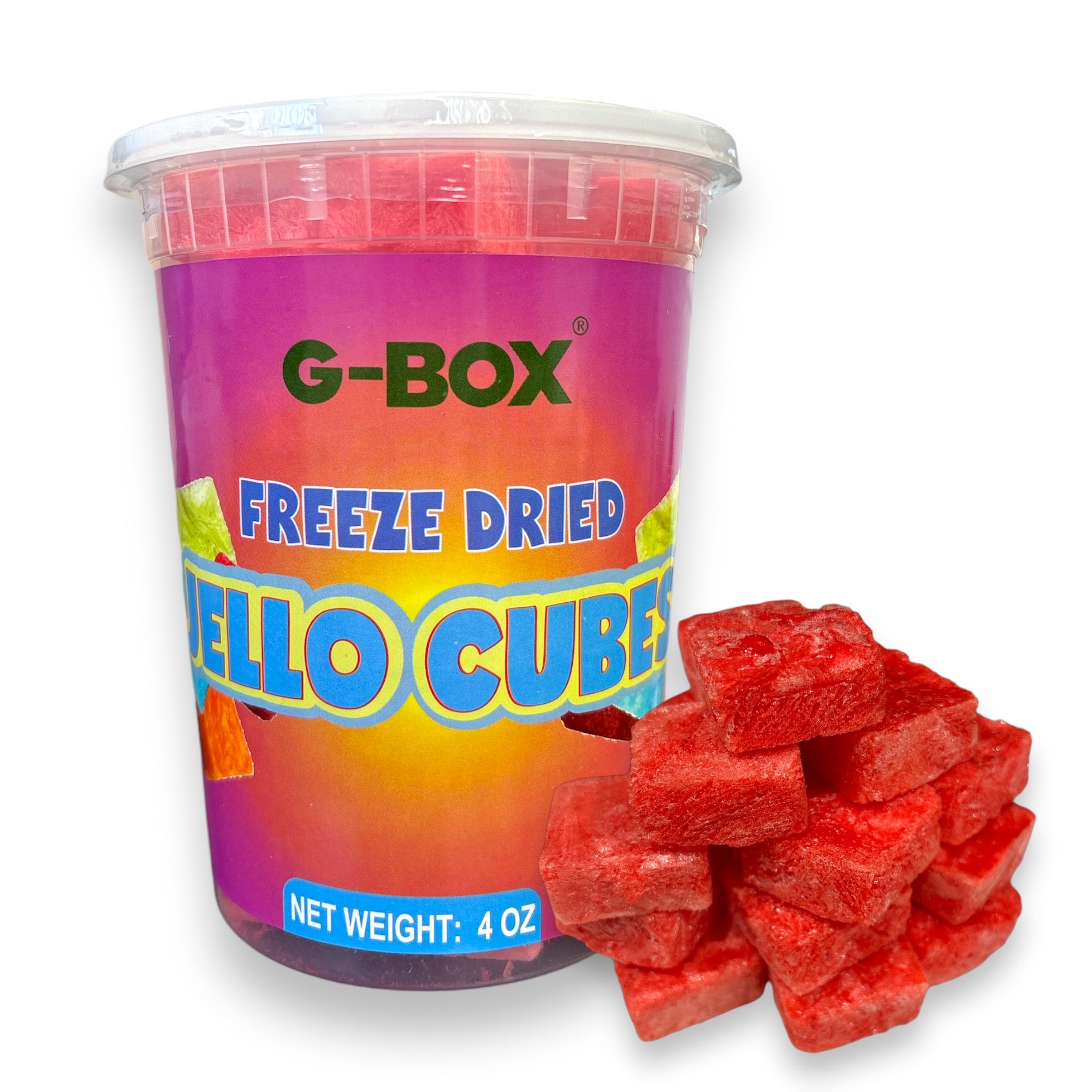 G-BOX FREEZE DRIED JELLO CUBES (STRAWBERRY)-G-BOX