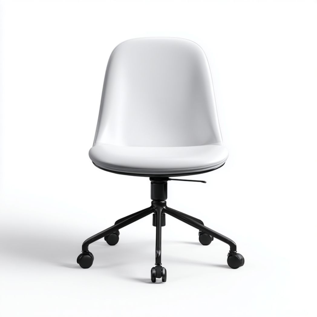 Obrotowe krzesło biurowe bez podłokietników białe-South East