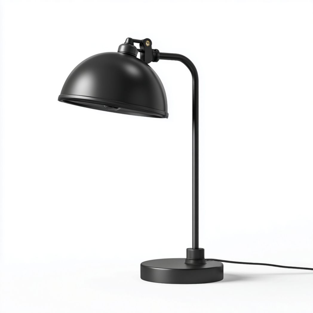 Lampa biurkowa metalowa czarna z regulowanym kloszem E27-South East