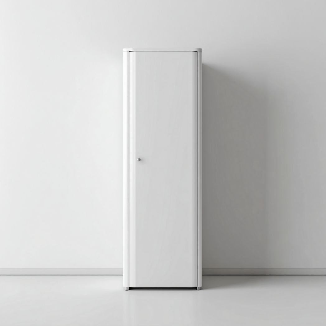 Szafa jednodrzwiowa z litego drewna sosnowego malowana na biało-South East