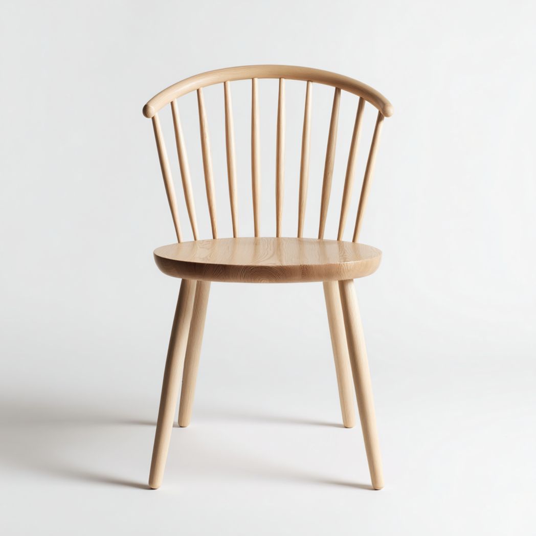 Krzesło z litego drewna jesionowego z oparciem szczebelkowym, kolor naturalny-Allwood Home