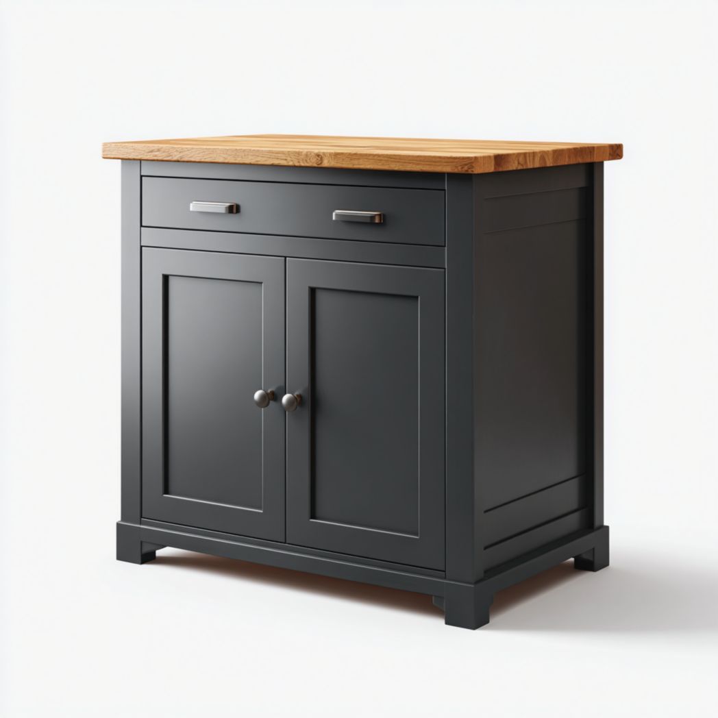 Szafka kuchenna z drewnianym blatem i szufladą-Simons Patio