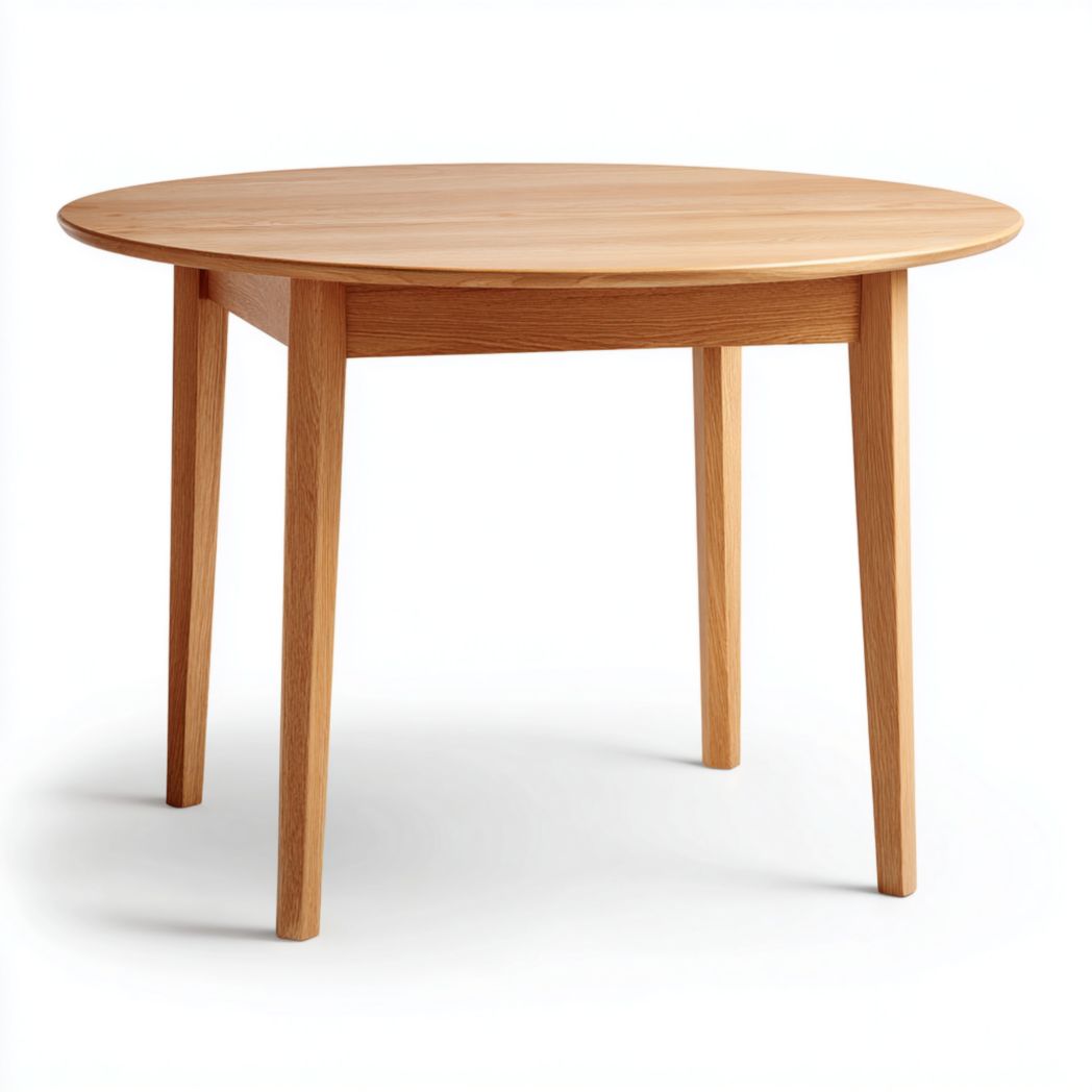 Okrągły stół do jadalni dębowy na czterech nogach-Freedman Office