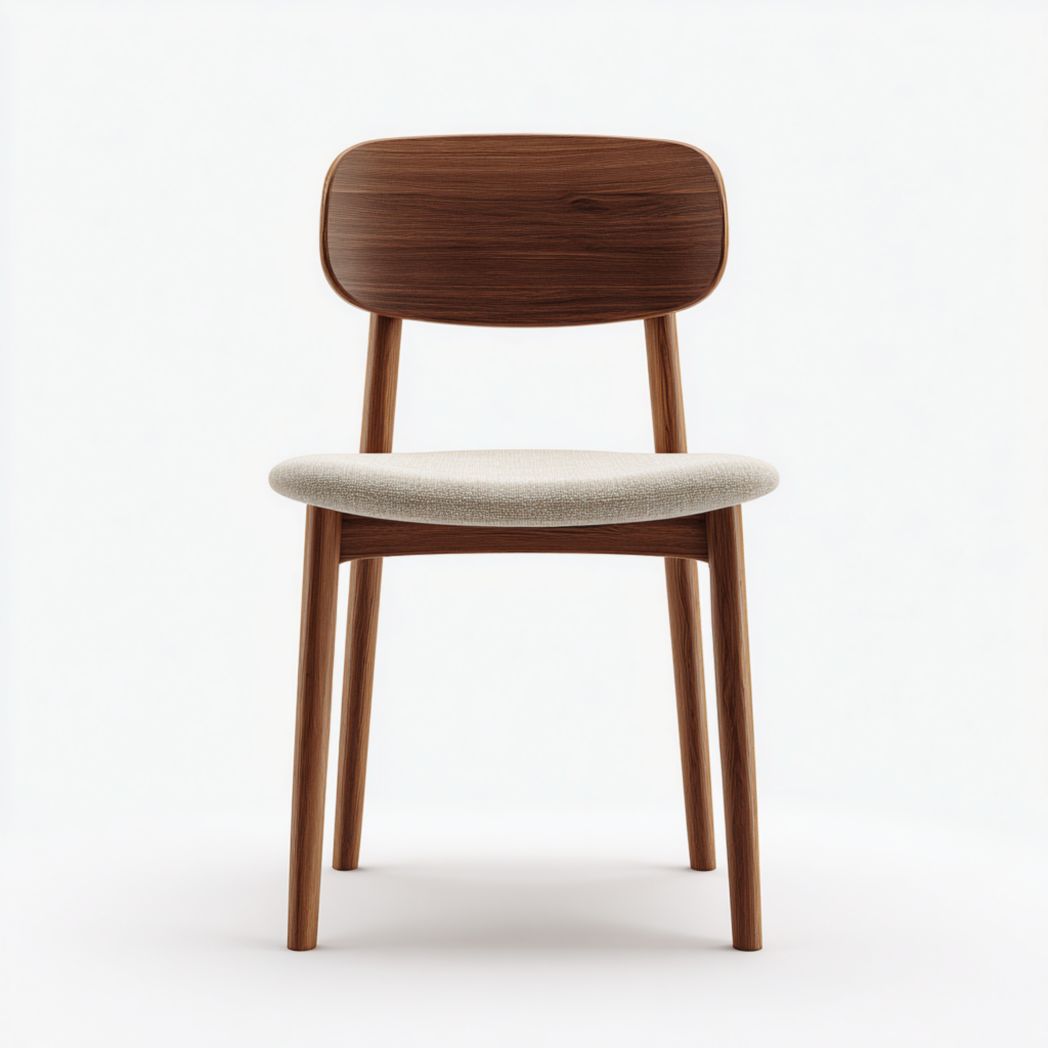 Krzesło z litego drewna dębowego z tapicerowanym siedziskiem i profilowanym oparciem-Freedman Office