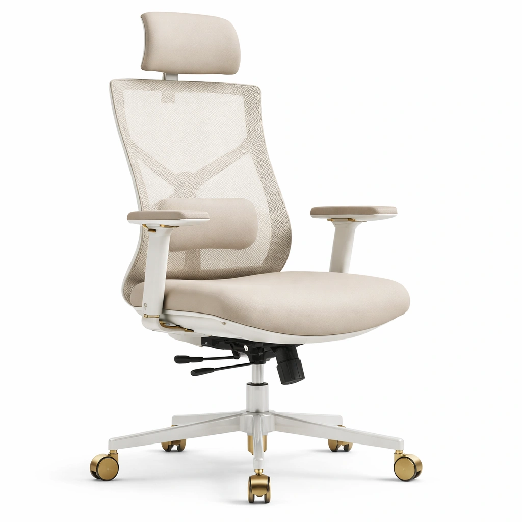 Silla ergonomica premium con base metalica y ruedas reforzadas-cozixo