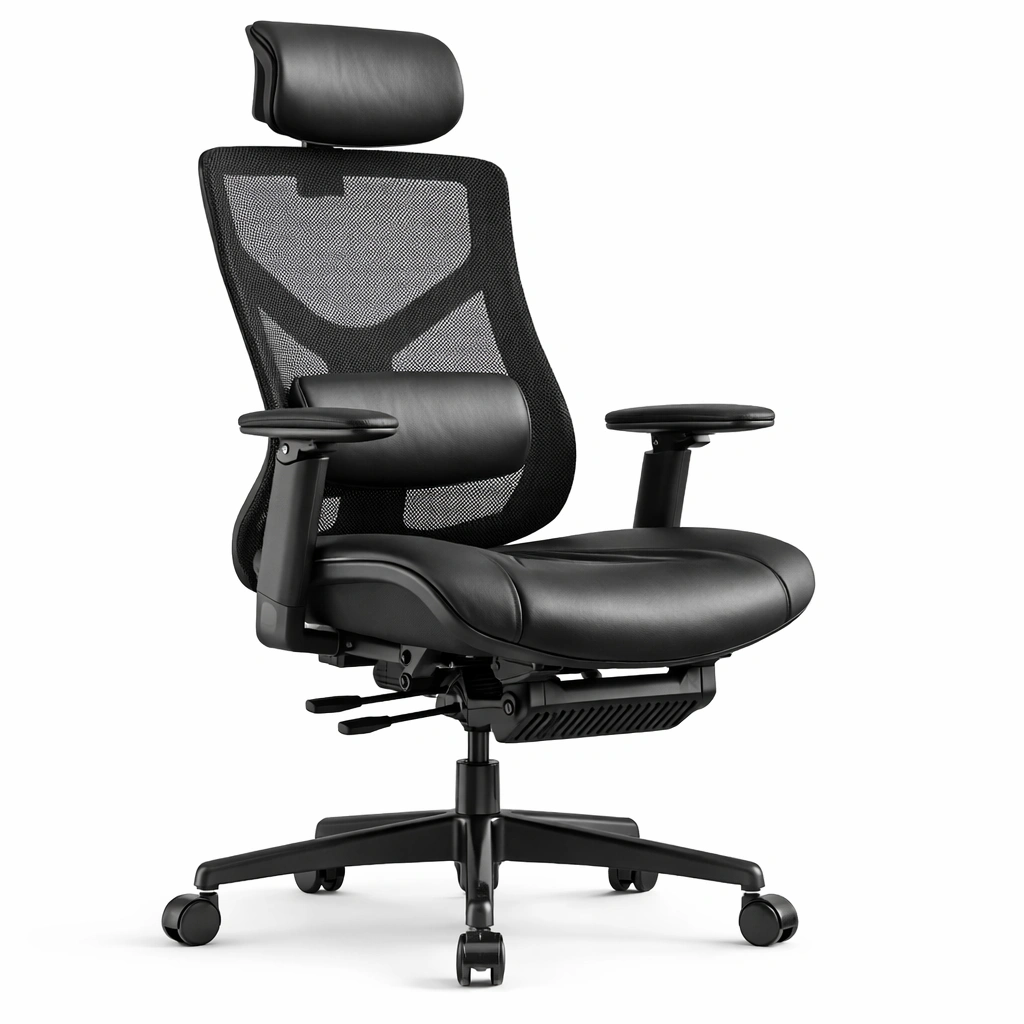 Silla ergonomica ejecutiva con soporte lumbar y ajuste multiposicion-cozixo