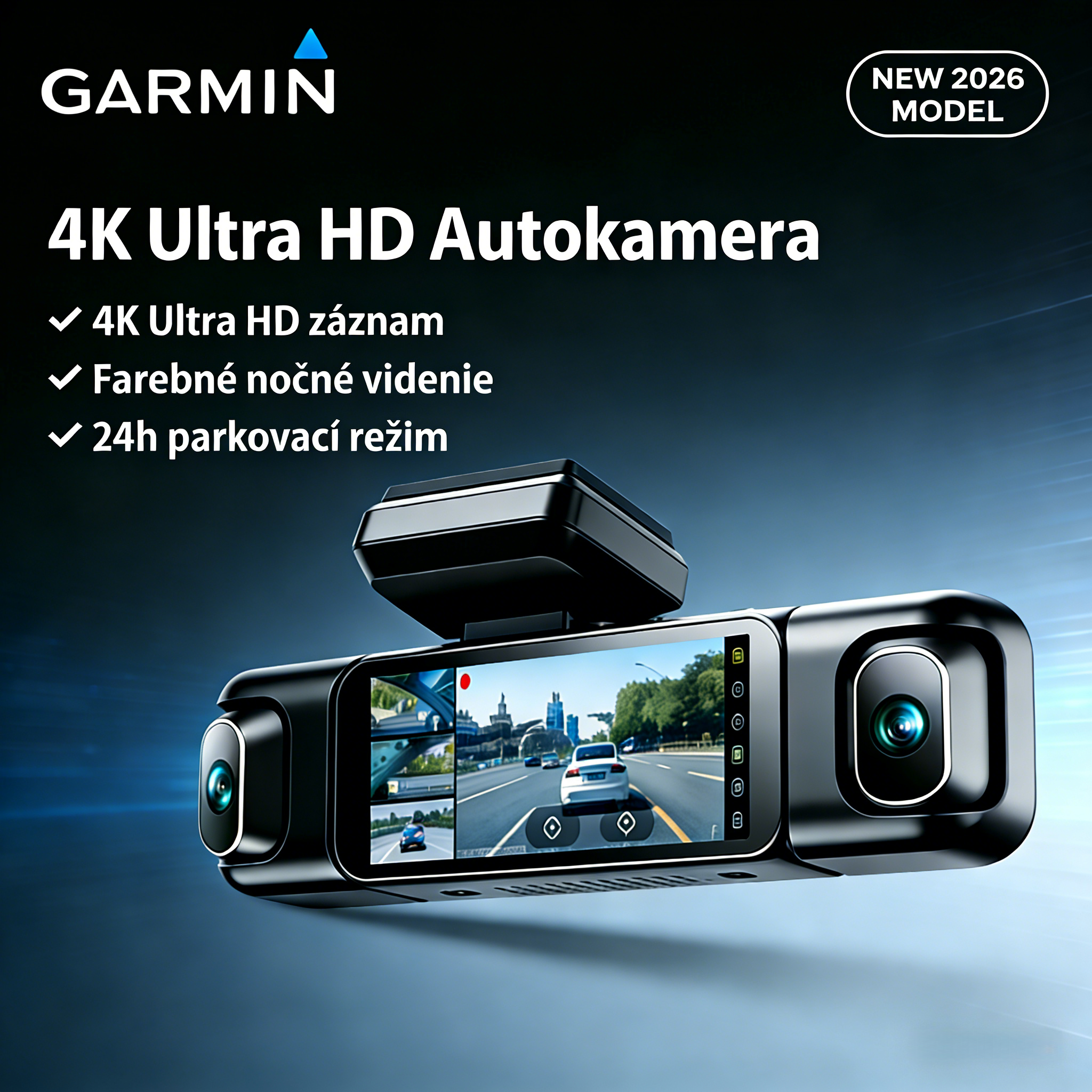 🚚Garmin G980 palubná kamera s umelou inteligenciou a hlasovým ovládaním so štyrmi kamerami, 360° panoramatickým pohľadom, 4K Ultra HD nočným videním a GPS sledovaním