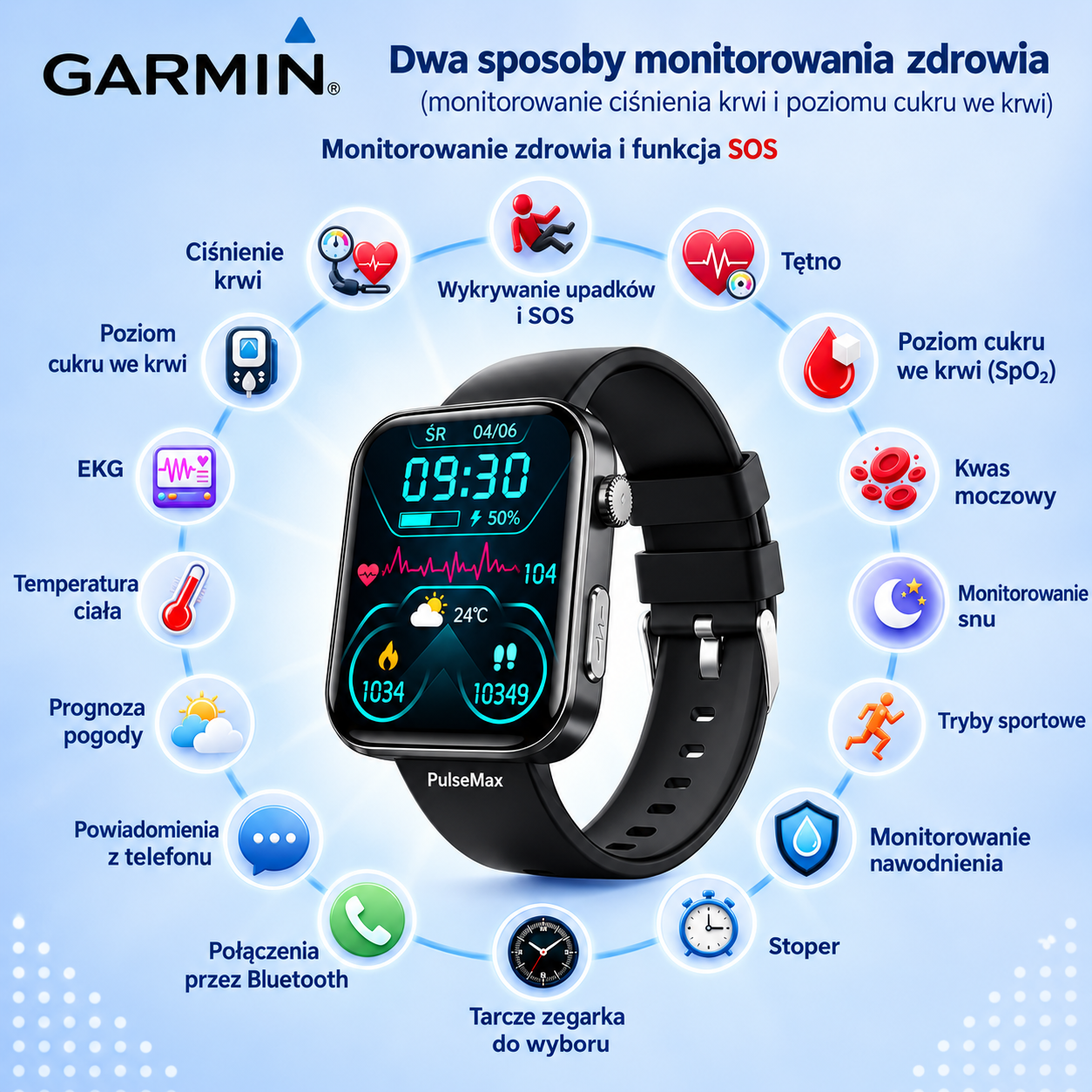 JAUNUMS 2026! Garmin viedpulkstenis ar AI – cukura līmeņa un asinsspiediena mērīšana, zvanu funkcija + 2 siksniņas DĀVANĀ 🎁📞