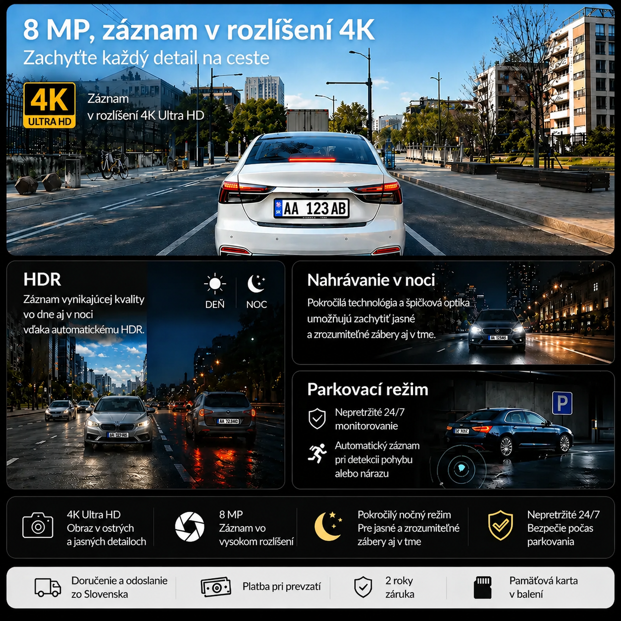 Garmin G980 (Najnovší model 2026): Inteligentná 360° autokamera s hlasovým ovládaním, 4K a GPS