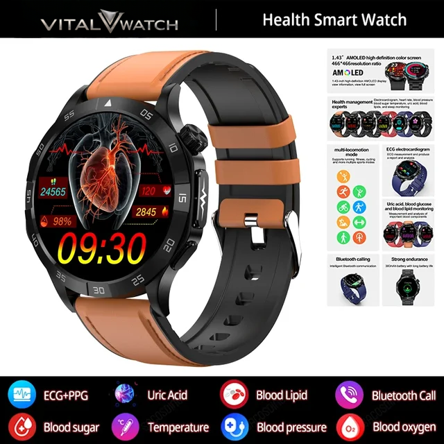 VITAL WATCH inteligentné hodinky 2026 ⌚️ Prehľad o vašom zdraví každý deň – jednoducho a spoľahlivo 🏃‍♂️  Sledujte srdcovú frekvenciu ❤️, spánok 🌙 a dennú aktivitu v reálnom čase. Elegantný dizajn, dlhá výdrž batérie a Bluetooth hovory – všetko, čo potr
