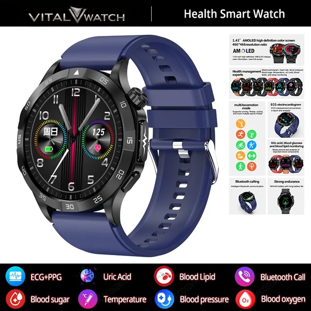 VITAL WATCH inteligentné hodinky 2026 ⌚️ Prehľad o vašom zdraví každý deň – jednoducho a spoľahlivo 🏃‍♂️  Sledujte srdcovú frekvenciu ❤️, spánok 🌙 a dennú aktivitu v reálnom čase. Elegantný dizajn, dlhá výdrž batérie a Bluetooth hovory – všetko, čo potr
