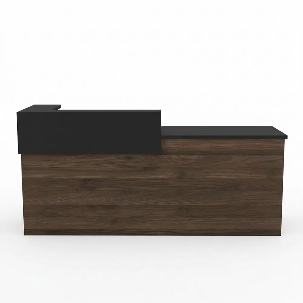 Moderne Empfangstheke mit Schubladen und Regalen, 100-180 cm, ideal für Büros und Salons