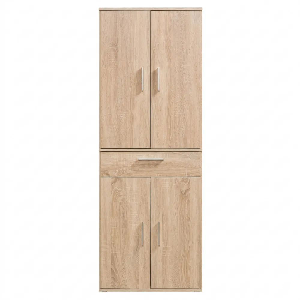 Vielseitiger Holzschrank mit Schublade in Sonoma Eiche