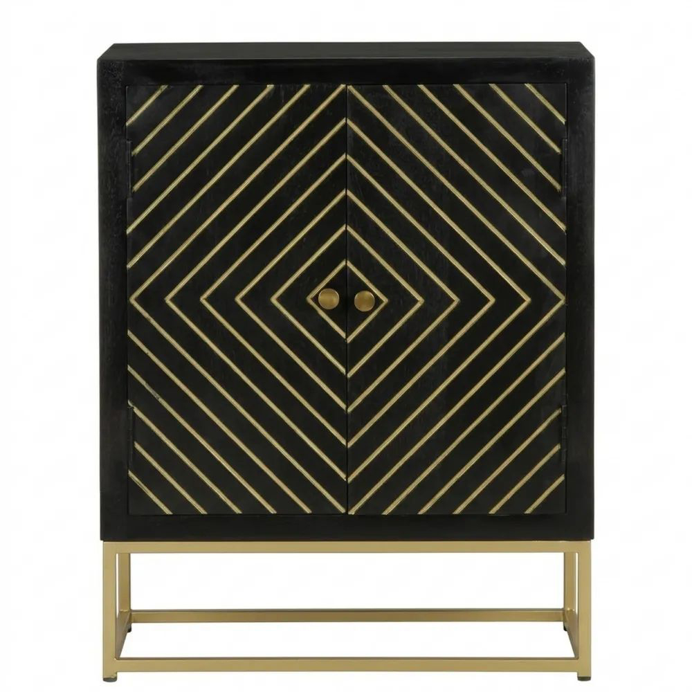 Moderner Anrichte-Schrank mit Türen aus Massivholz für Wohnzimmer