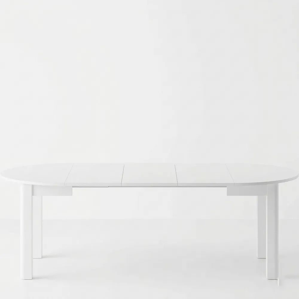 Praktischer Ausziehtisch 105-240 cm Esstisch, Weiß Matt