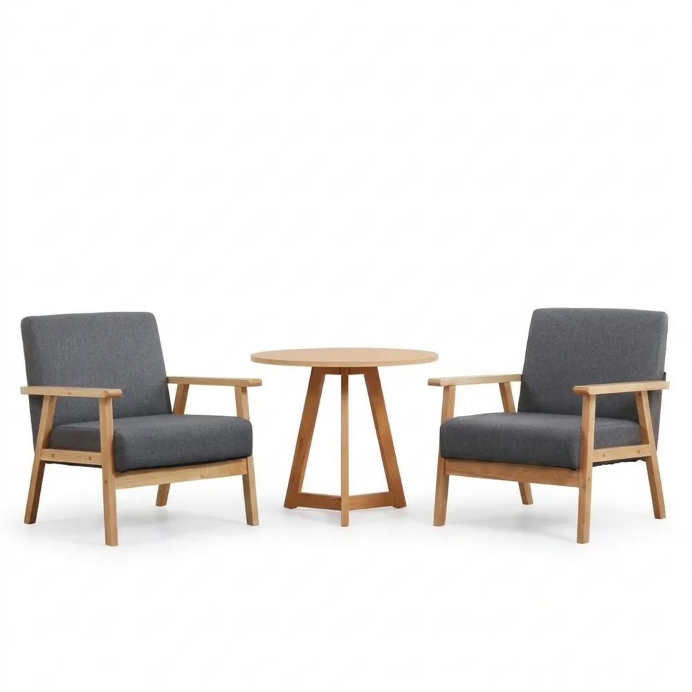 Moderner Skandinavischer Loungesessel, Grauer Polstersessel für Wohnzimmer und Schlafzimmer