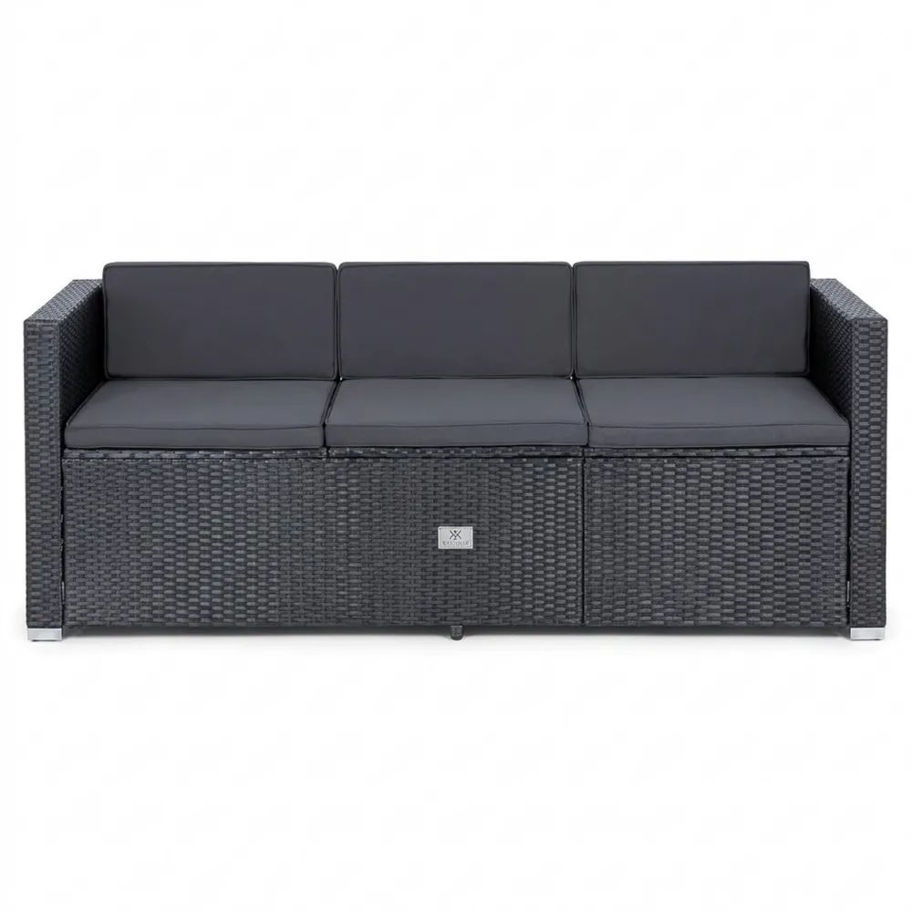 Gartenlounge Set für 4-5 Personen mit Sofas, Sesseln und Tisch, Anthrazit