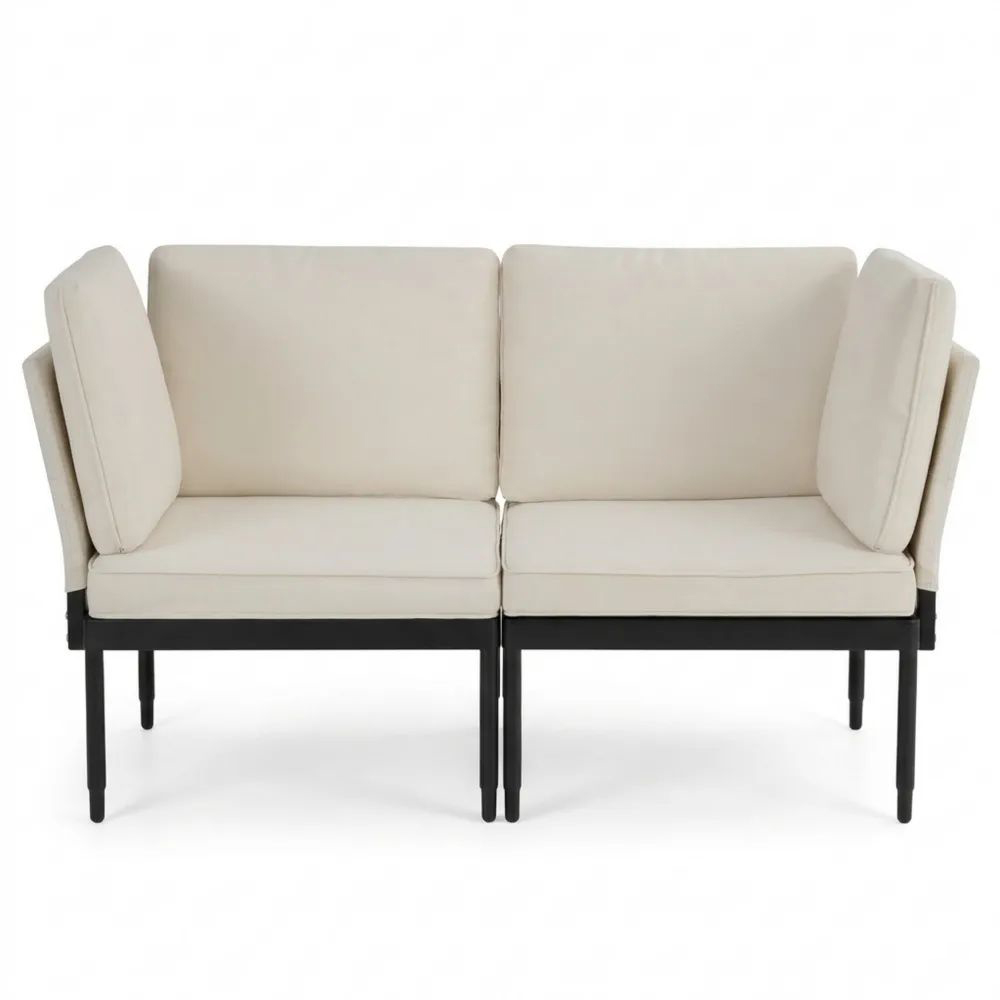 Modulares Gartenmöbel-Set mit wetterfesten Kissen, vielseitig nutzbar