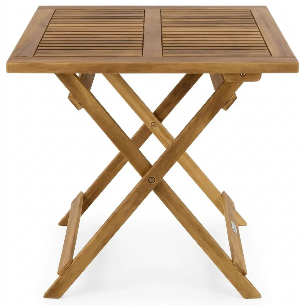 Wetterfester Klapptisch aus Holz für Garten und Balkon, 70x70cm