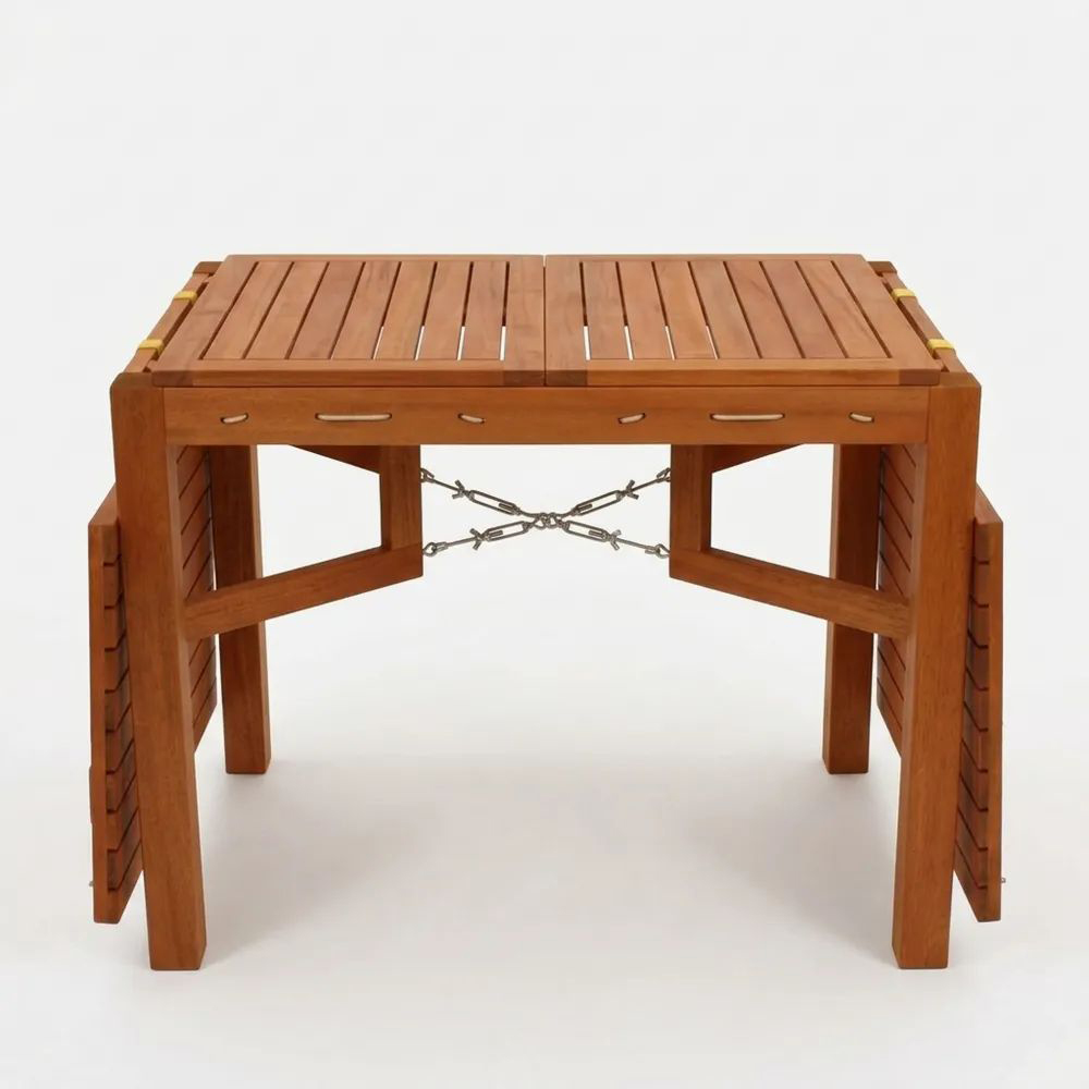 Praktischer Gartentisch mit Wäscheständerfunktion, wetterfest für Garten und Balkon