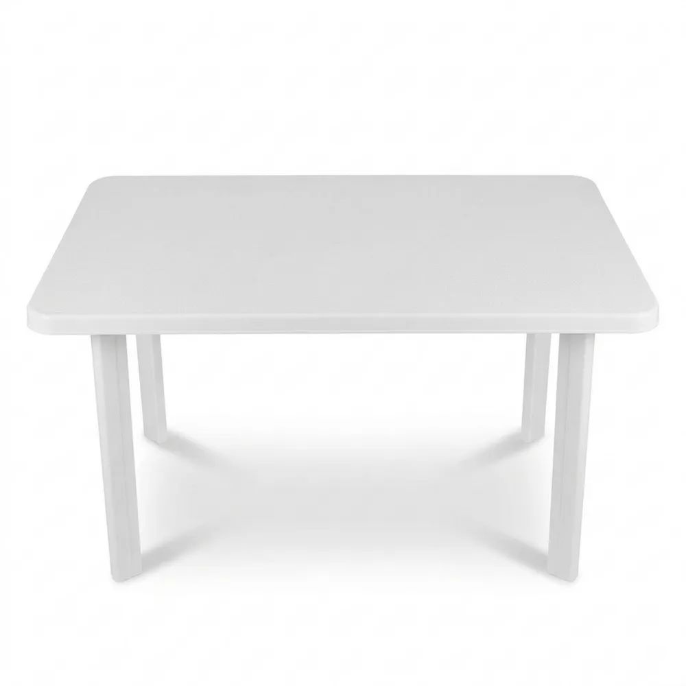 Wetterfester rechteckiger Gartentisch für 6 Personen mit Sonnenschirmloch