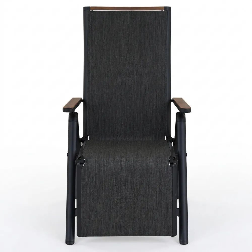 Klappbarer Hochlehner für Garten mit verstellbarer Rückenlehne und wetterfestem Mesh