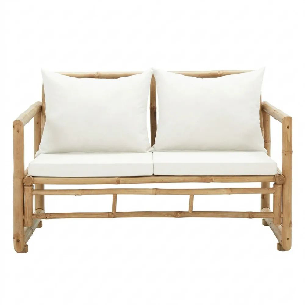 Rustikale Bambus Gartenbank für den Außenbereich