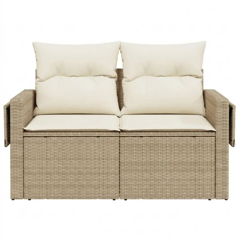 2-Sitzer Gartensofa mit Kissen und abnehmbaren Bezügen