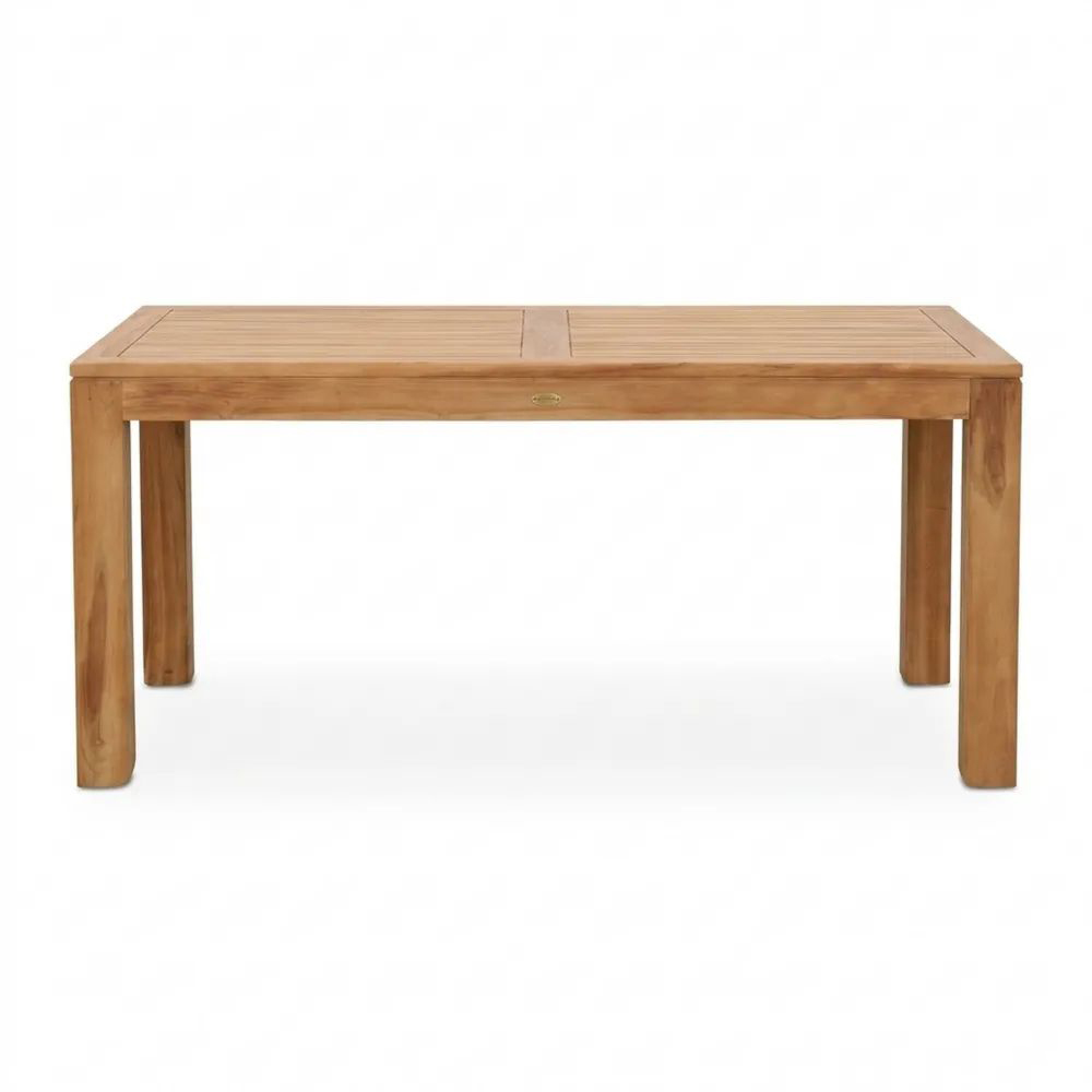 Moderner Teakholz Gartentisch mit Ausziehfunktion und robusten Beinen