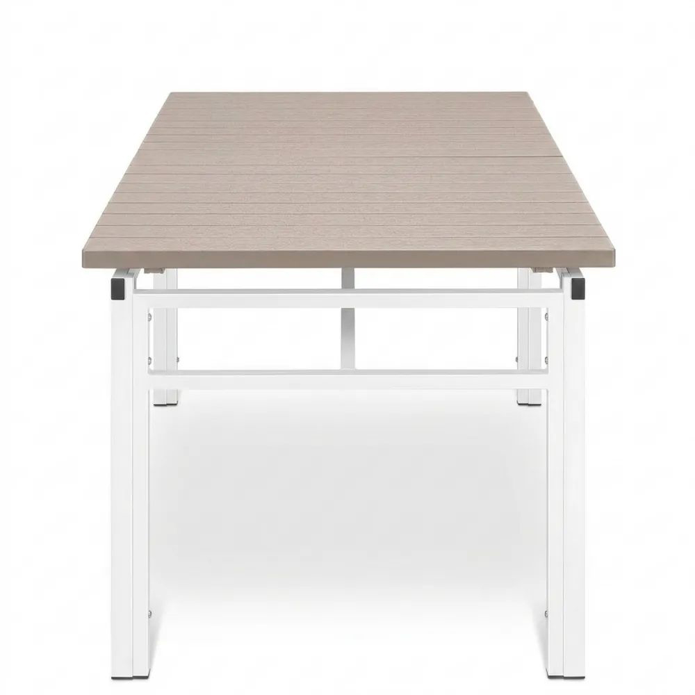 Ausziehbarer Gartentisch für 8 Personen mit wetterfester Tischplatte