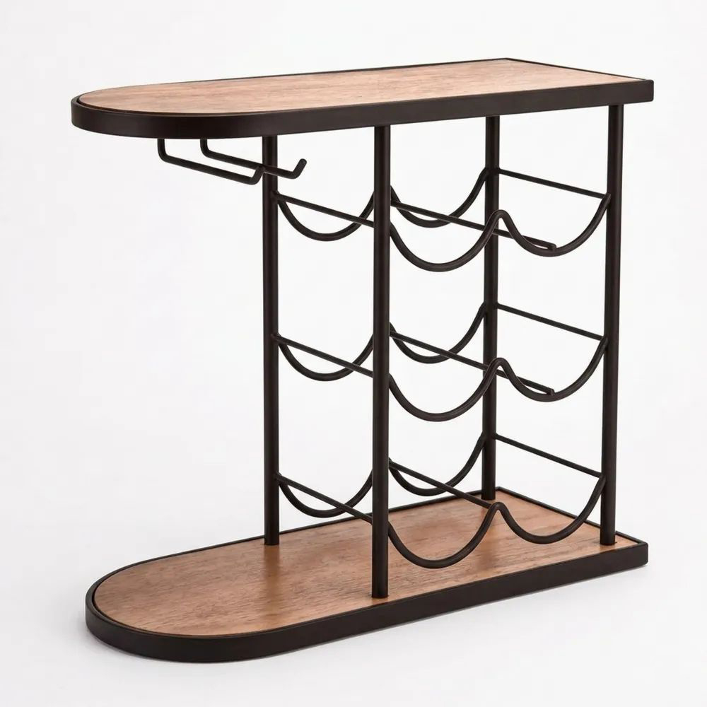 Weinflaschenhalter aus Schmiedeeisen mit 3 Ebenen, stapelbar, ideal für Weinschränke