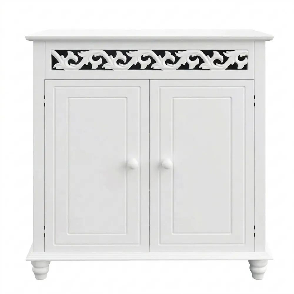 Schlanker Holzschrank mit 2 Türen, Landhausstil