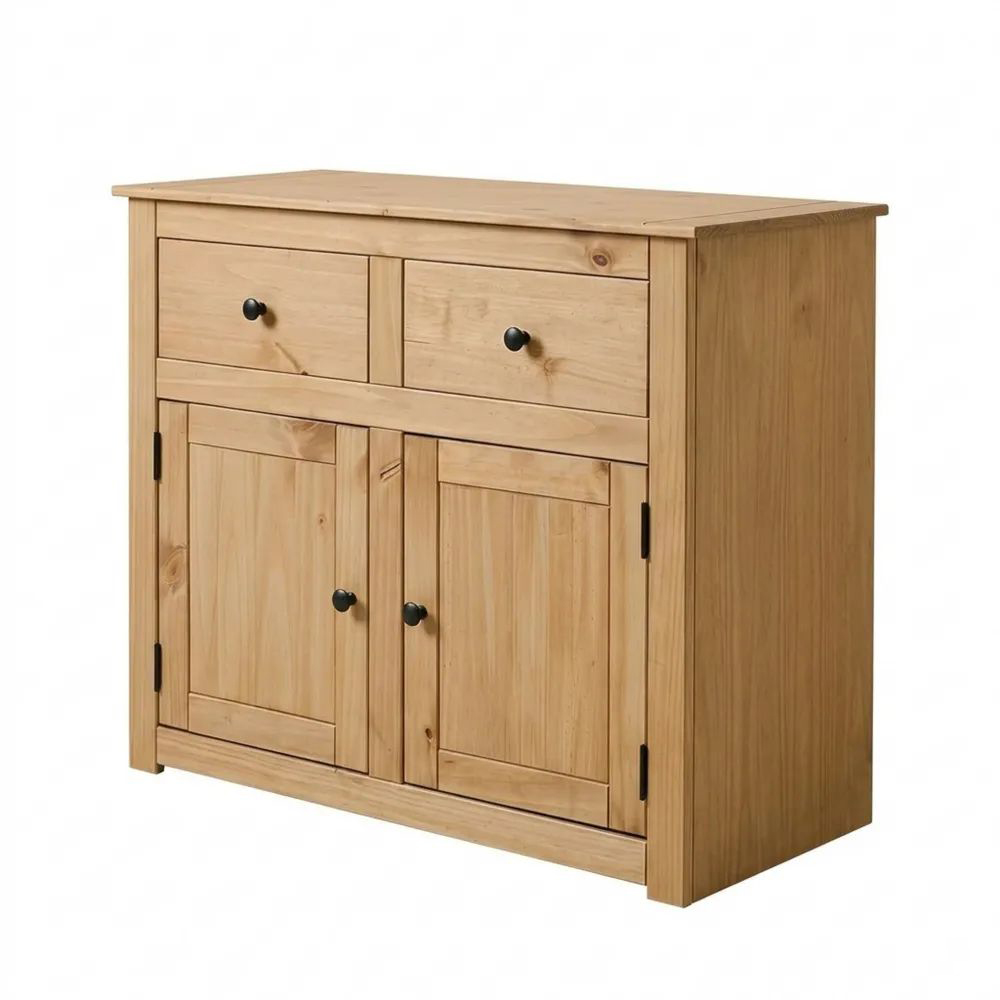 Massivholz Kommode im Landhausstil mit Schubladen und Türen