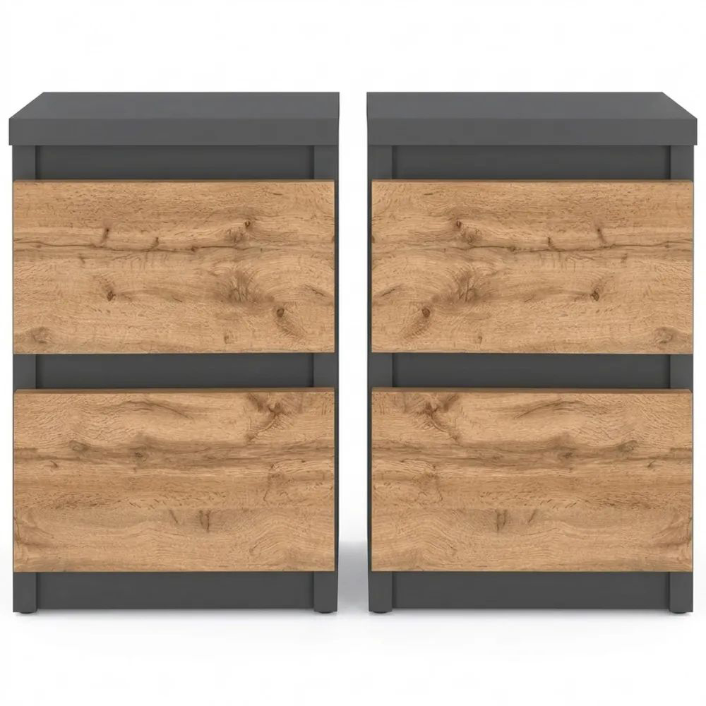 Moderner Nachttisch mit Schubladen aus Holz für Schlafzimmer