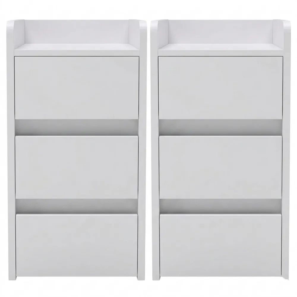 Moderner Nachttisch mit Stauraum, wasserfest, 3 Schubladen, ideal für Wohn- und Schlafzimmer