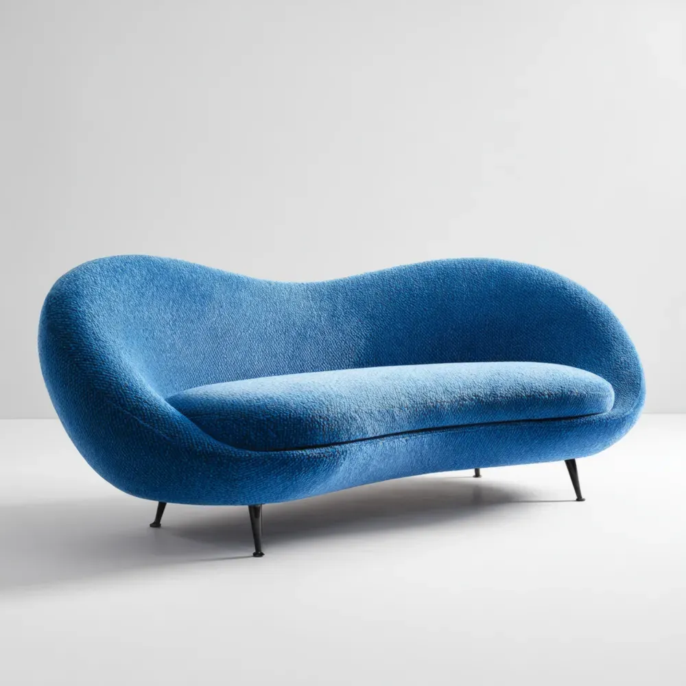 Sofa mit Stoffpolsterung 200x90x75 cm - Blau