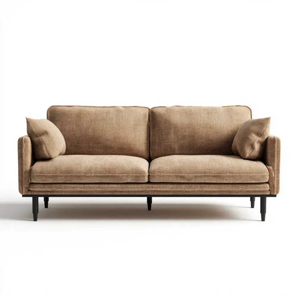 Zweisitzer Sofa Stoff 180x90x75 cm - Braun