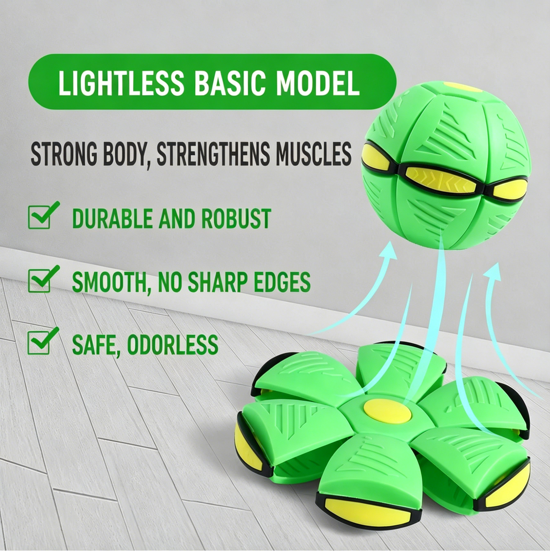 ✨Durable UFO ball – transforms into a frisbee for kids and pets!🏀