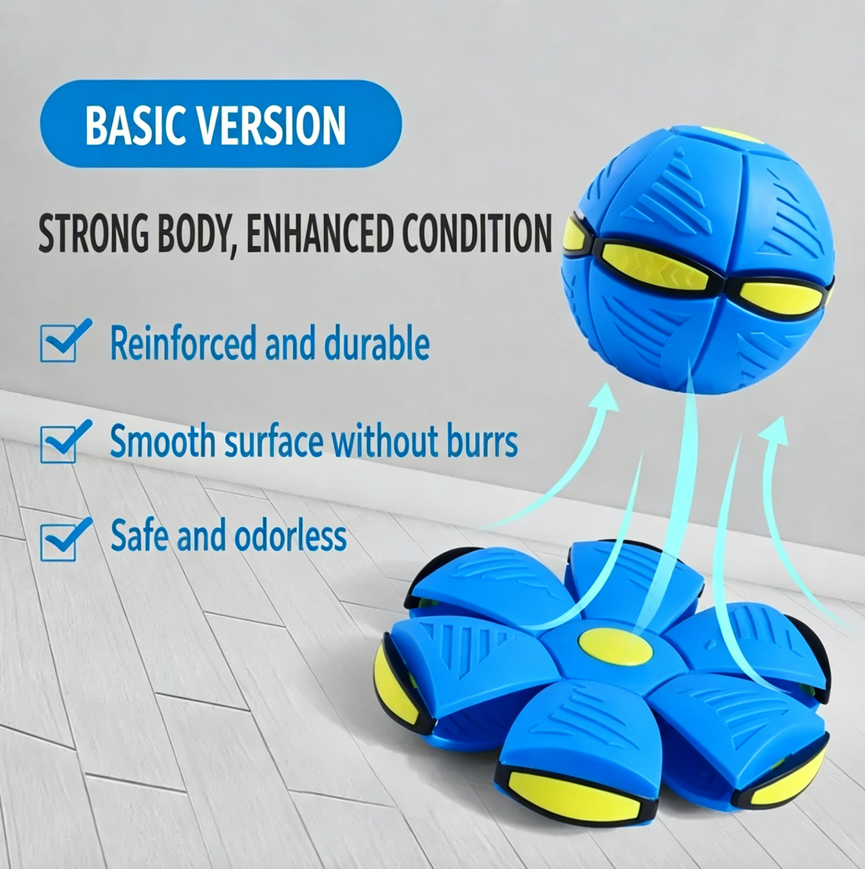 ✨Durable UFO ball – transforms into a frisbee for kids and pets!🏀