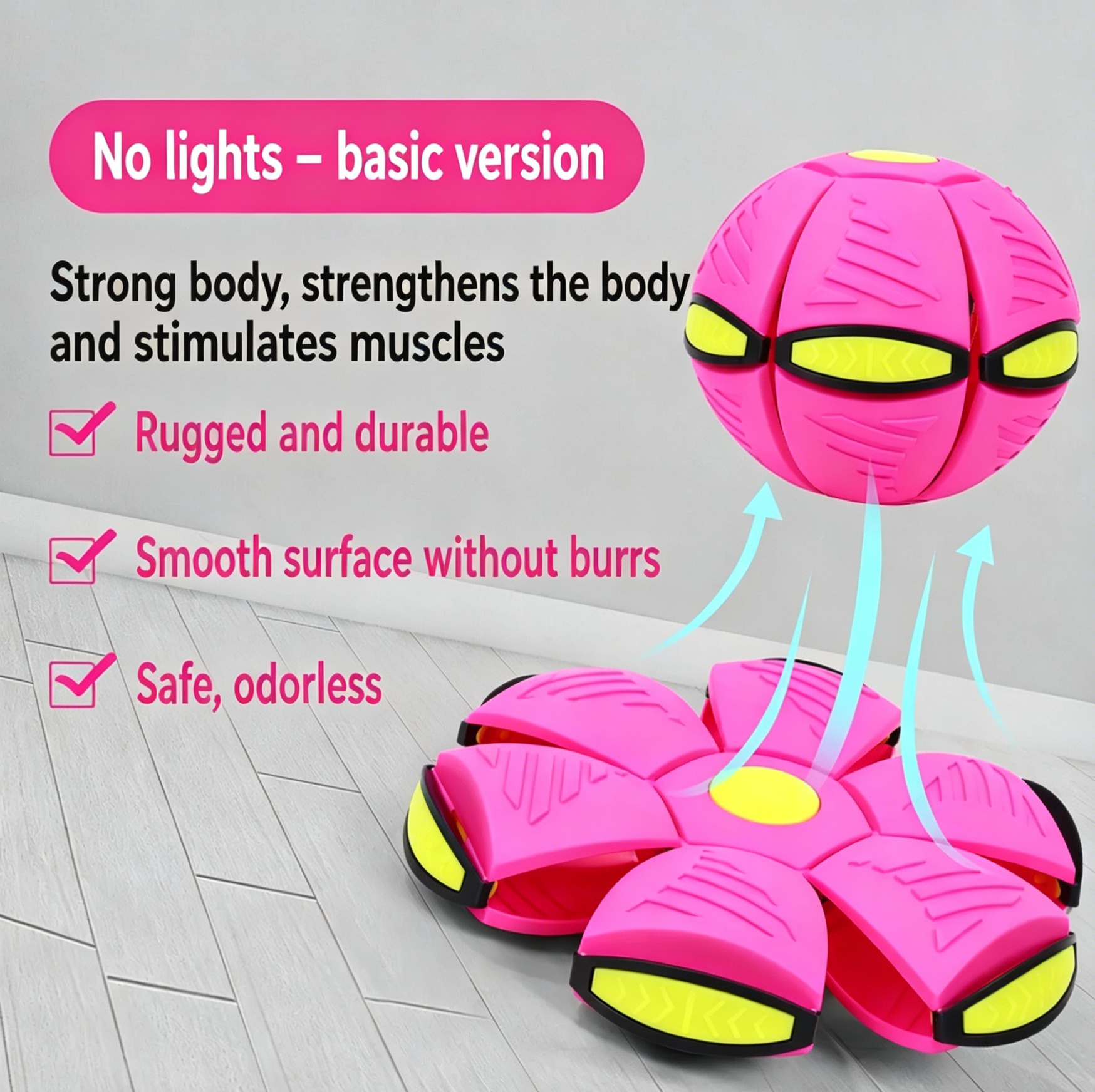 ✨Durable UFO ball – transforms into a frisbee for kids and pets!🏀