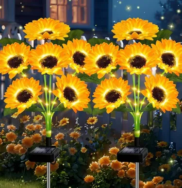 🌻$9.99 Today Only 🌞Solar LED Sunflower Garden Lights-29.6inch/74cm