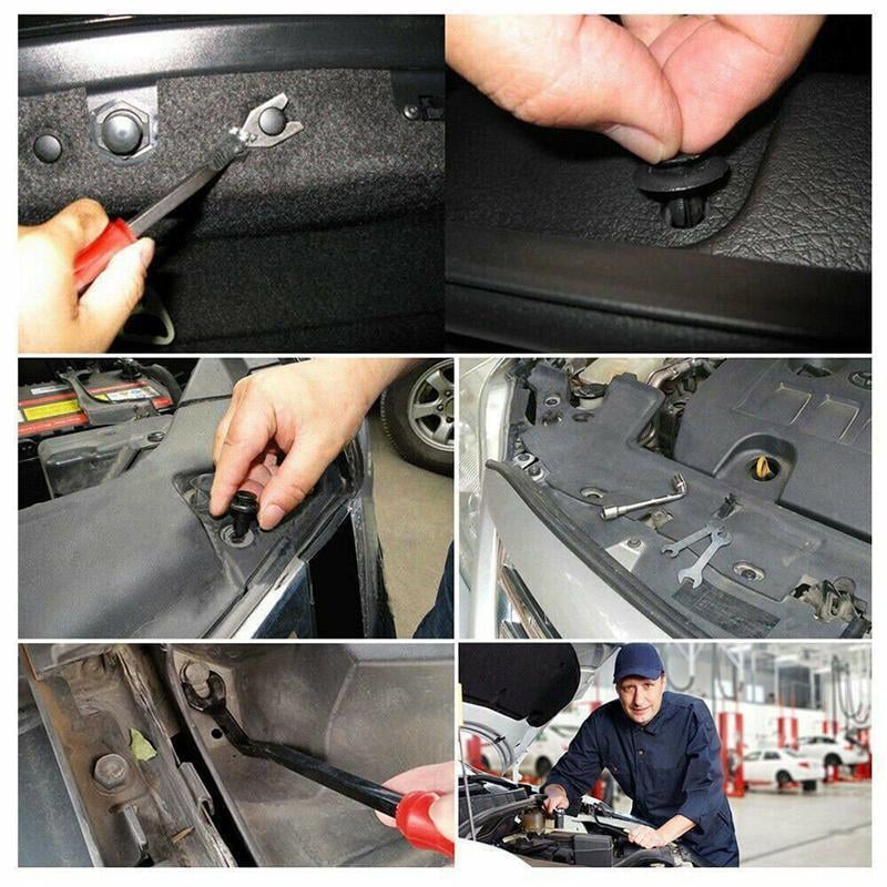 🚗100PCS Car Plastic Rivet Clips Kit With Fastener Remover Tool