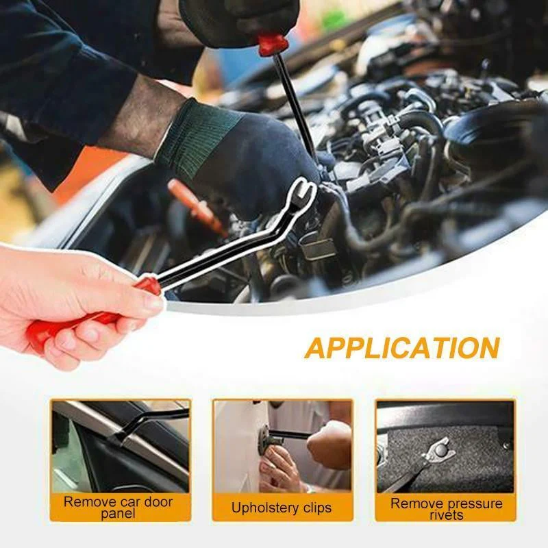 🚗100PCS Car Plastic Rivet Clips Kit With Fastener Remover Tool